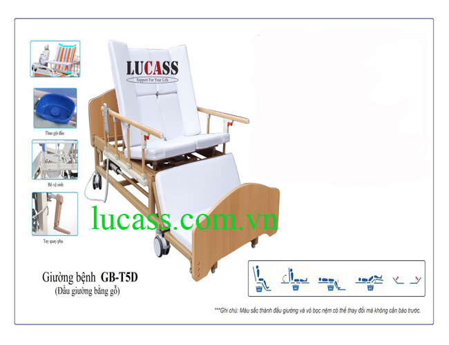 Giường bệnh nhân 11 chức năng điện cơ Lucass T5d