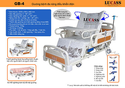 Giường bệnh nhân đa chức năng Lucass GB-4