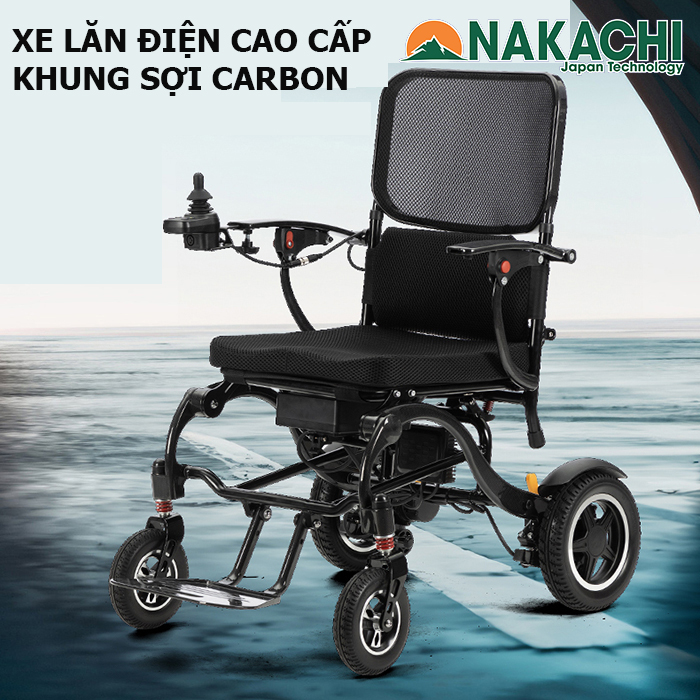 khung xe lăn điện bằng sợi Carbon diêu bền siêu nhẹ